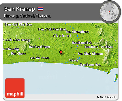 Physical Panoramic Map of Ban Kranap