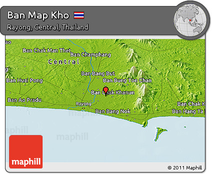 Physical Panoramic Map of Ban Map Kho