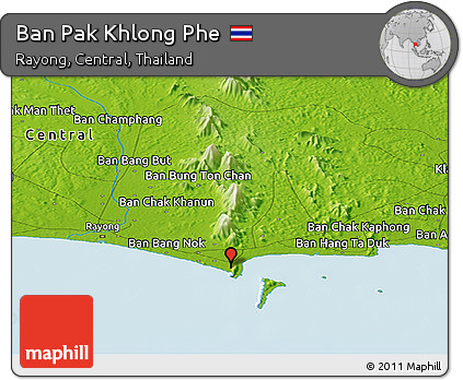 Physical Panoramic Map of Ban Pak Khlong Phe