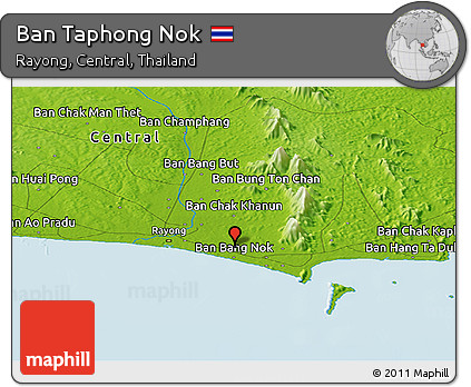 Physical Panoramic Map of Ban Taphong Nok