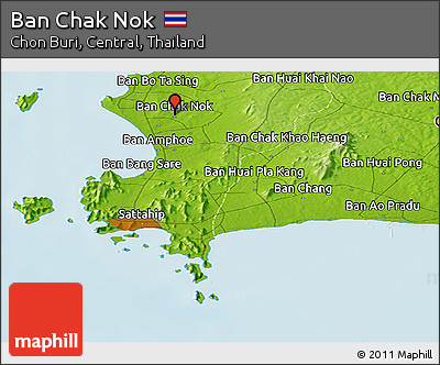 Physical Panoramic Map of Ban Chak Nok