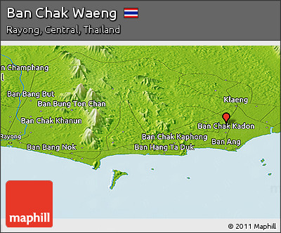 Physical Panoramic Map of Ban Chak Waeng