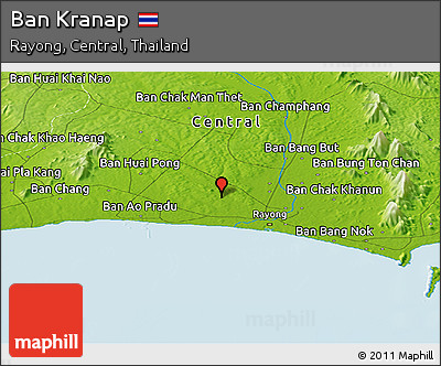 Physical Panoramic Map of Ban Kranap