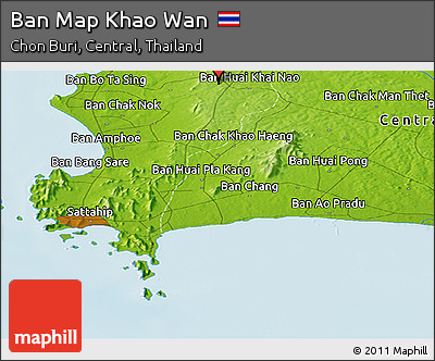 Physical Panoramic Map of Ban Map Khao Wan