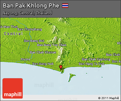 Physical Panoramic Map of Ban Pak Khlong Phe