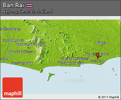 Physical Panoramic Map of Ban Rai