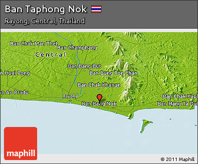 Physical Panoramic Map of Ban Taphong Nok