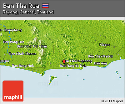 Physical Panoramic Map of Ban Tha Rua