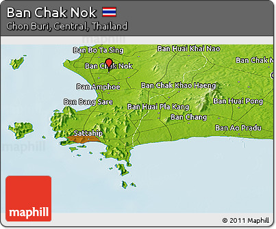 Physical Panoramic Map of Ban Chak Nok