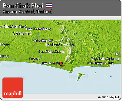 Physical Panoramic Map of Ban Chak Phai