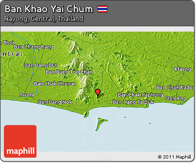 Physical Panoramic Map of Ban Khao Yai Chum