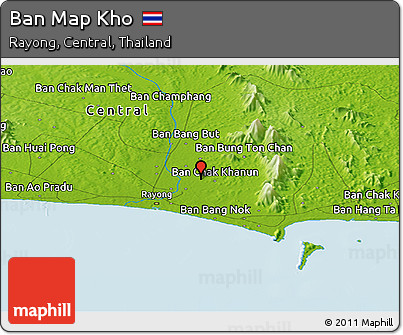 Physical Panoramic Map of Ban Map Kho