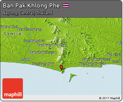 Physical Panoramic Map of Ban Pak Khlong Phe