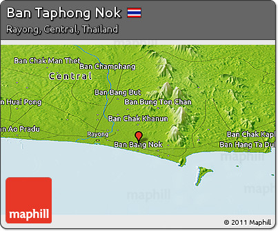Physical Panoramic Map of Ban Taphong Nok