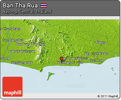 Physical Panoramic Map of Ban Tha Rua