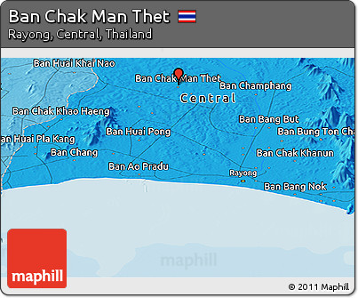 Political Panoramic Map of Ban Chak Man Thet