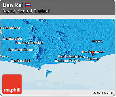 Political Panoramic Map of Ban Rai
