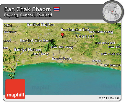 Satellite Panoramic Map of Ban Chak Chaom