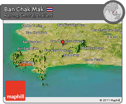 Satellite Panoramic Map of Ban Chak Mak