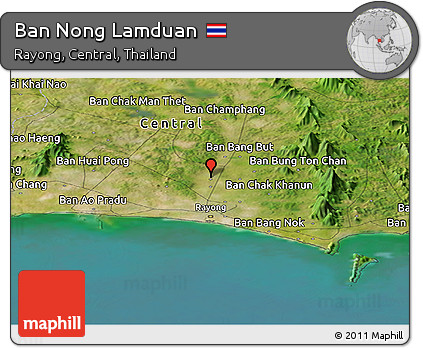 Satellite Panoramic Map of Ban Nong Lamduan