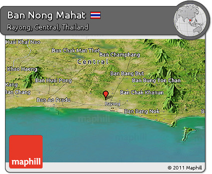 Satellite Panoramic Map of Ban Nong Mahat