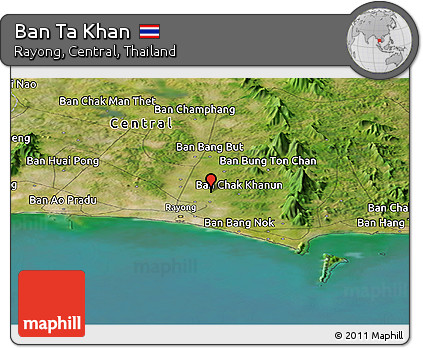Satellite Panoramic Map of Ban Ta Khan