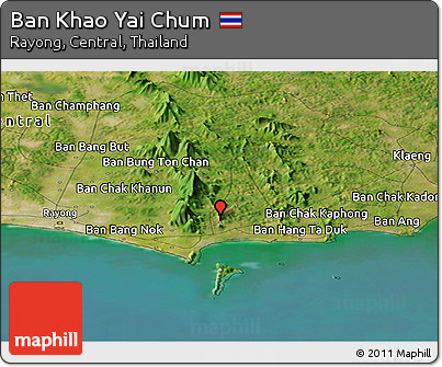 Satellite Panoramic Map of Ban Khao Yai Chum