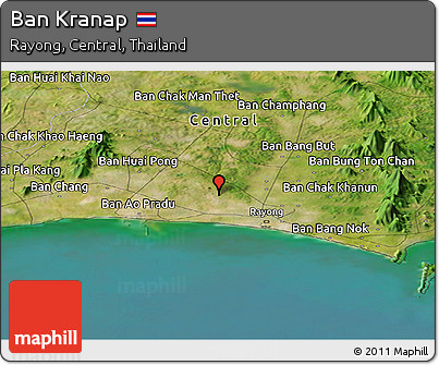 Satellite Panoramic Map of Ban Kranap
