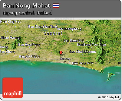 Satellite Panoramic Map of Ban Nong Mahat