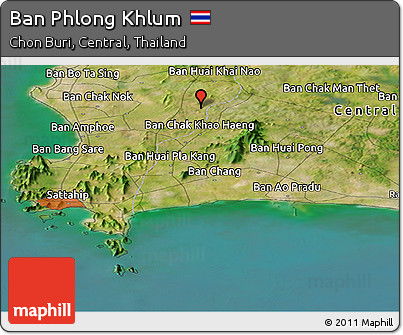 Satellite Panoramic Map of Ban Phlong Khlum