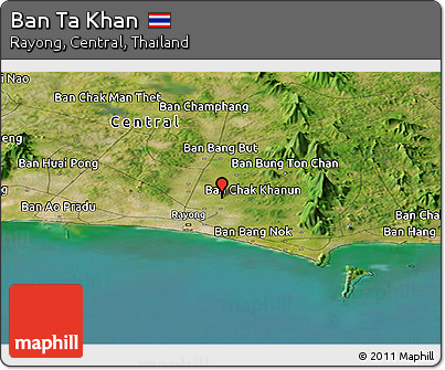 Satellite Panoramic Map of Ban Ta Khan