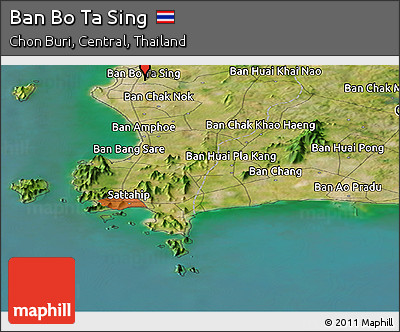 Satellite Panoramic Map of Ban Bo Ta Sing