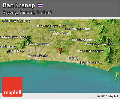 Satellite Panoramic Map of Ban Kranap
