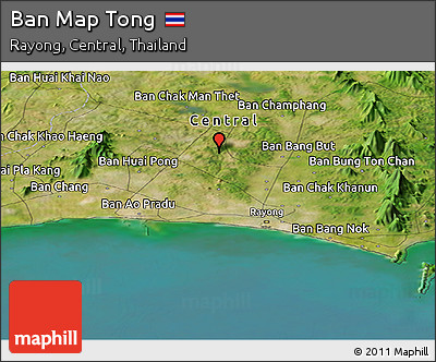 Satellite Panoramic Map of Ban Map Tong