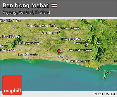 Satellite Panoramic Map of Ban Nong Mahat