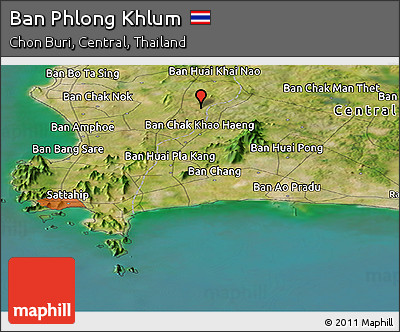 Satellite Panoramic Map of Ban Phlong Khlum