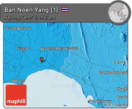 Political 3D Map of Ban Noen Yang (1)