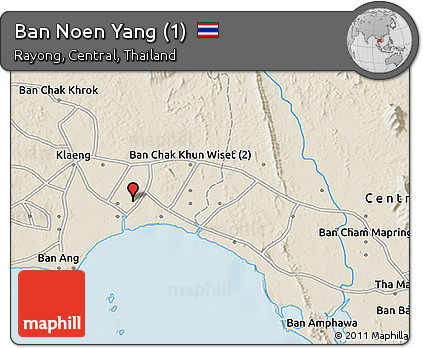 Shaded Relief 3D Map of Ban Noen Yang (1)