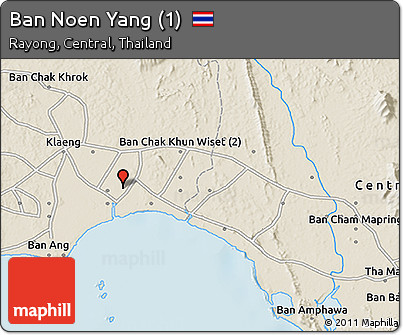 Shaded Relief 3D Map of Ban Noen Yang (1)