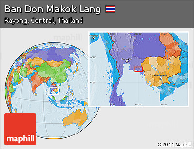Political Location Map of Ban Don Makok Lang
