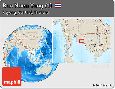 Shaded Relief Location Map of Ban Noen Yang (1)