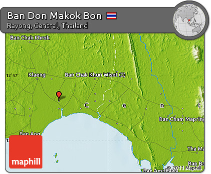 Physical Map of Ban Don Makok Bon