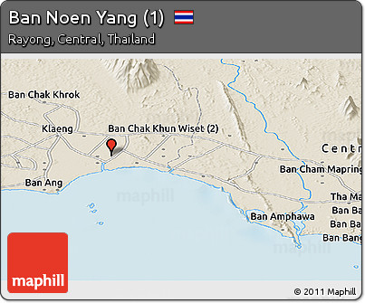 Shaded Relief Panoramic Map of Ban Noen Yang (1)