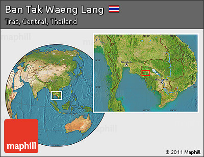 Satellite Location Map of Ban Tak Waeng Lang