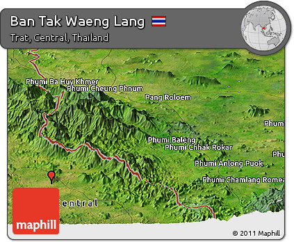Satellite Panoramic Map of Ban Tak Waeng Lang