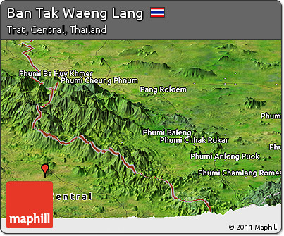 Satellite Panoramic Map of Ban Tak Waeng Lang