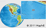 Physical Location Map of the area around 12° 42' 56" N, 103° 37' 30" W