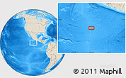 Shaded Relief Location Map of the area around 12° 42' 56" N, 103° 37' 30" W