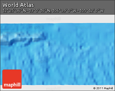 Physical 3D Map of the Area around 12° 42' 56" N, 106° 10' 30" W