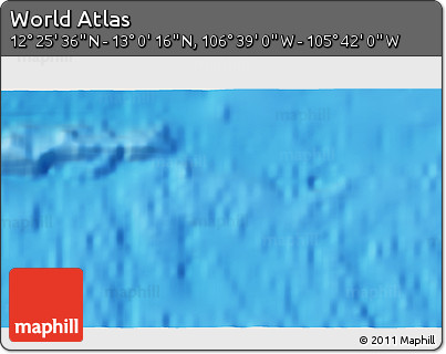 Physical 3D Map of the Area around 12° 42' 56" N, 106° 10' 30" W